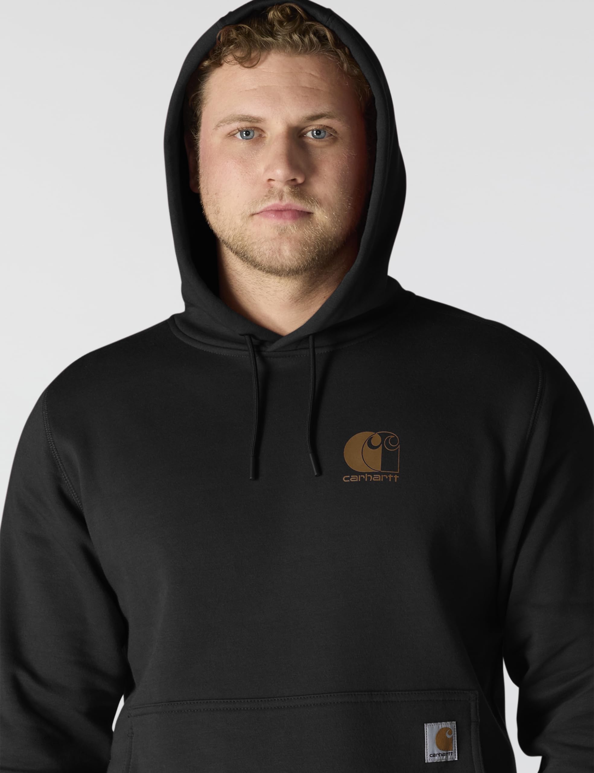 Carhartt Męska bluza z grafiką z logo Force Relaxed Fit, Czarny, S