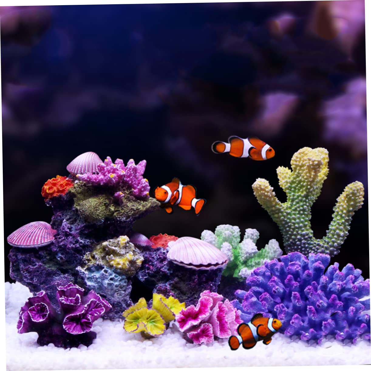 minkissy Dekoracje terrarium akcesoria do akwarium dekoracje sztuczne rośliny koral akwarium ozdoby rośliny wodne akcesoria akwarium symulacja roślina koral do akwarium dekoracja muszla