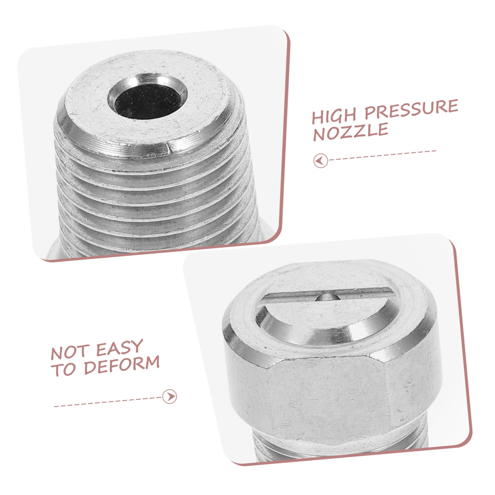 BESPORTBLE Stainless Steel Pressure Washer Nozzle Fan Spray Tip for Efficient Cleaning Durable Hose Spray Nozzle Compatible with Water Brooms and Surface Cleaners