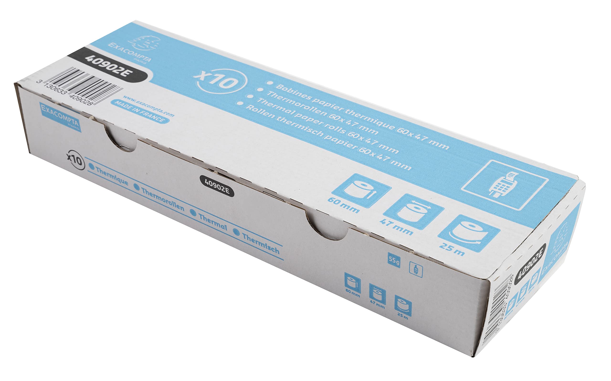 EXACOMPTA Bobines thermiques lot de 10 55g 60x47x12