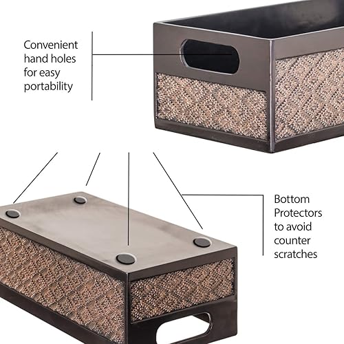 Miniatura 4 de Creative Scents Dublin - Cesta de almacenamiento de papel higiénico marrón para decoración, organizador decorativo de baño y almacenamiento para