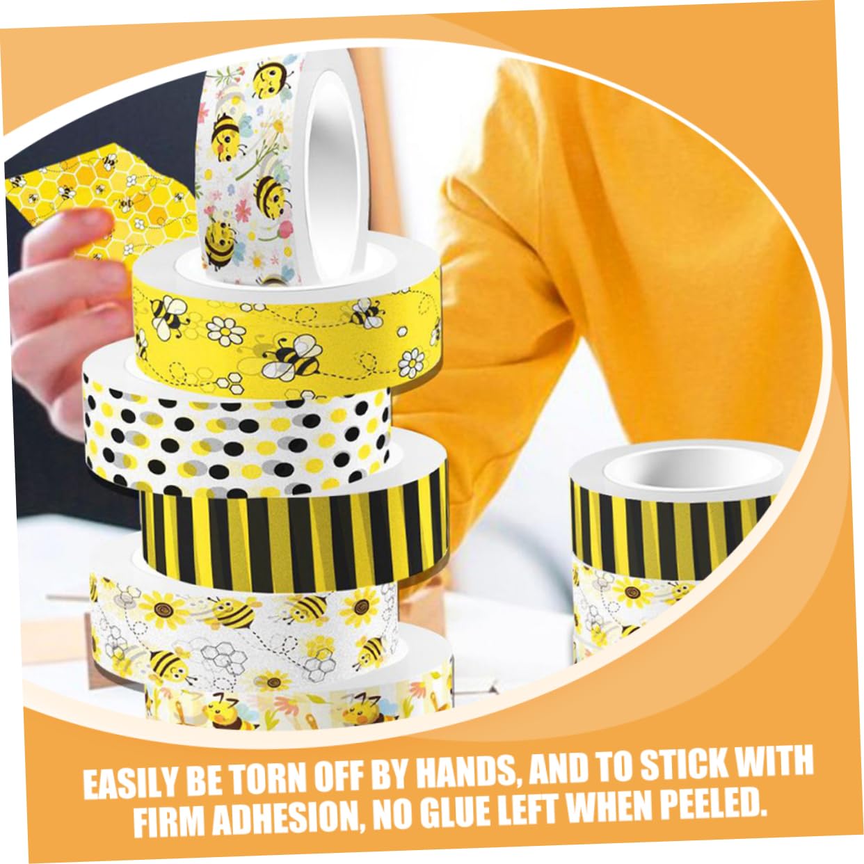 NUOBESTY 48rotoli Washi Tape Decorativo Stampa Api Nastro Adesivo Per Scrapbooking e Fai Da Te Set Stile Per Planner e