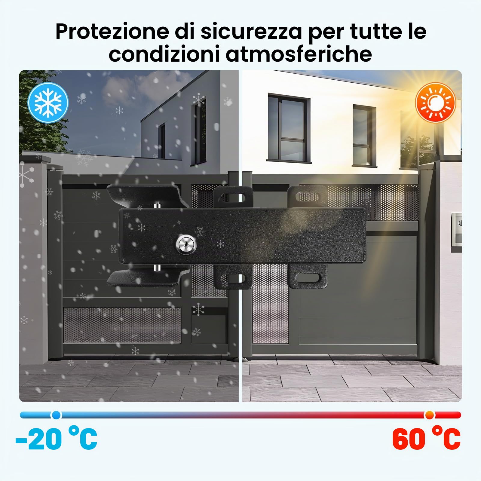 Serratura elettrica automatica DC 24 V, chiavistello per cancello resistente, apertura in 1s