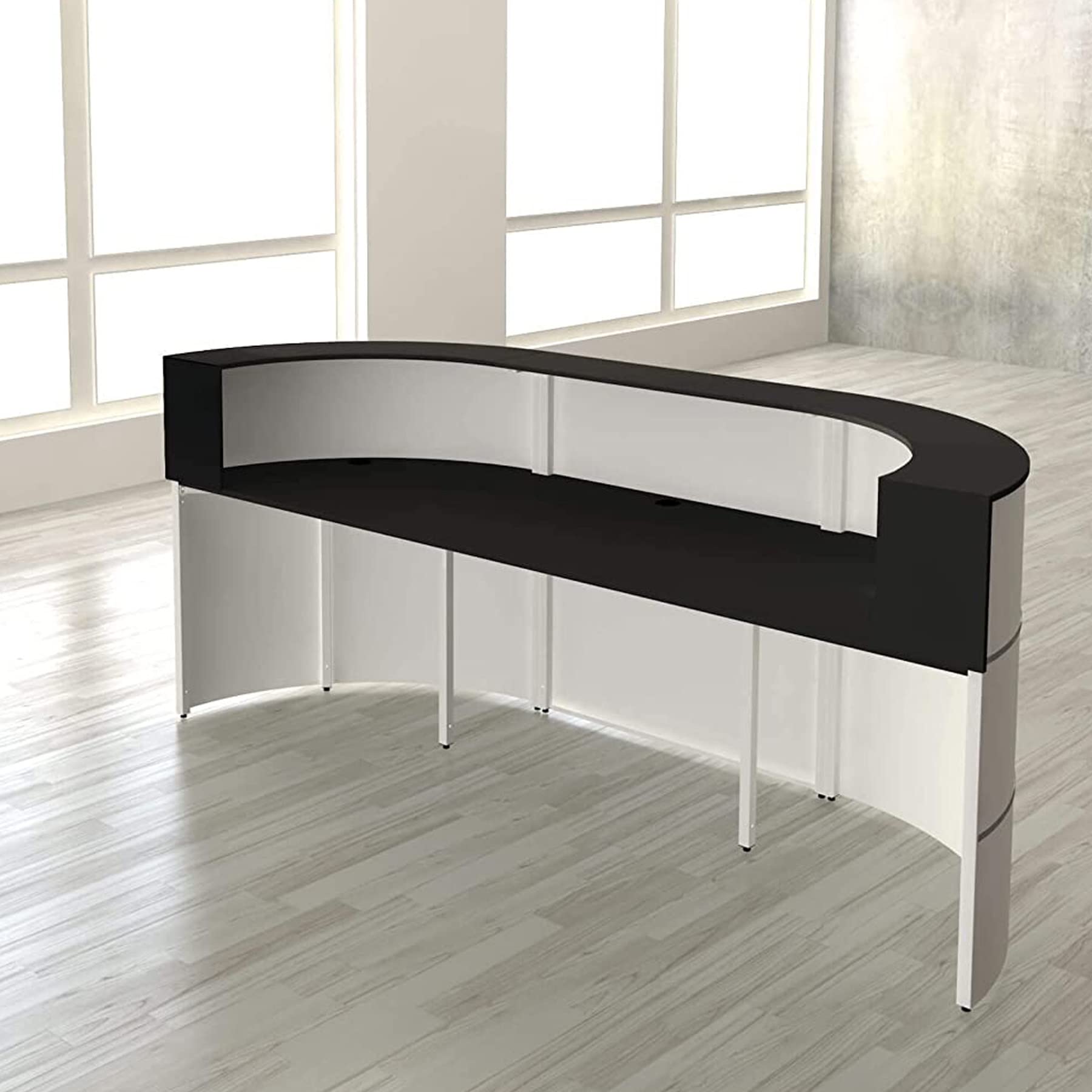 Schrank & Stuhl Empfangstresen | Bogentheke Flair 3 | 110 x 260 x 80 cm (HxBxT)