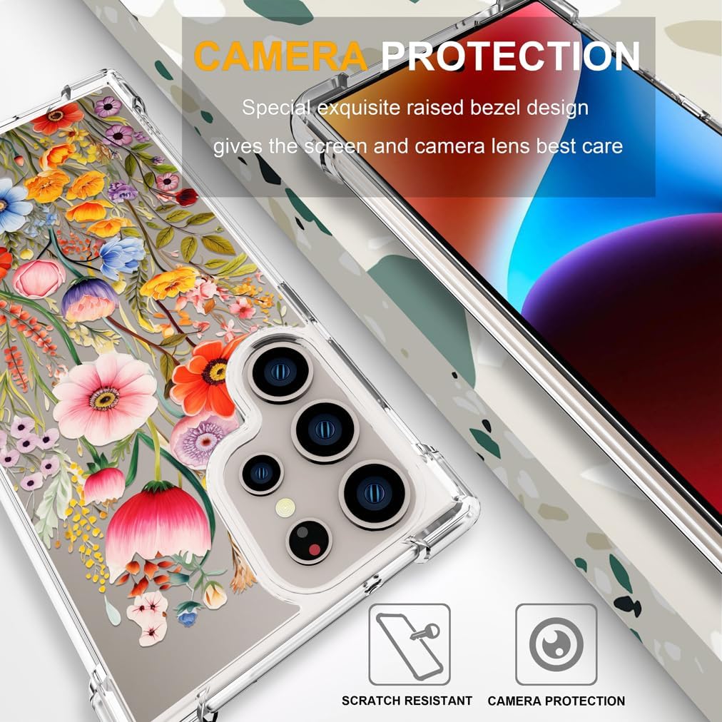 for Samsung Galaxy S25 Ultra Case - Clear Anemone Flower image 4