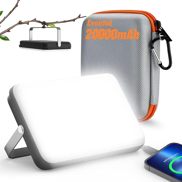 Eventek 20000mAh Rechargeable LED Camping Lantern - Ultra Bright Camping Lights & Portable Power Bank, 144H Long Runtime