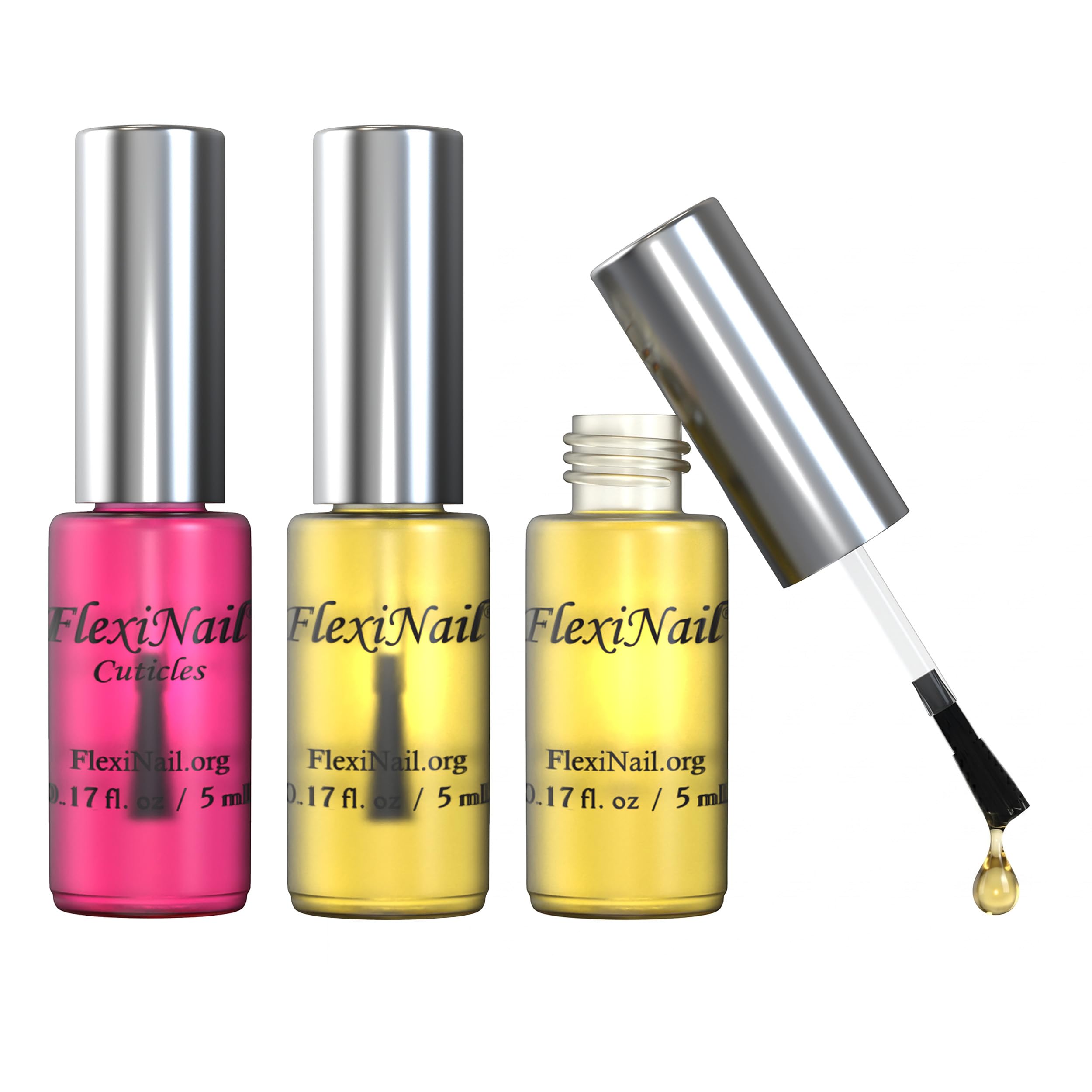 FlexiNail Fingernail Conditioner with FlexiNail Cuticle Conditioner for weak and peeling or brittle and cracking nails