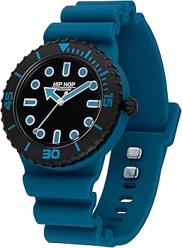 Orologio Uomo HIP HOP Master Collection - Cinturino Silicone Intercambiabile Giallo/Nero | 41 Mm, 50 M Resistente