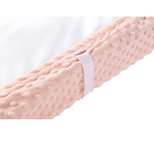Miniatura 2 de Funda para cambiador de bebé, súper suave, con lunares Minky para bebés, niñas y niños, ultra cómoda, segura para bebés, se ajusta a almohadillas de