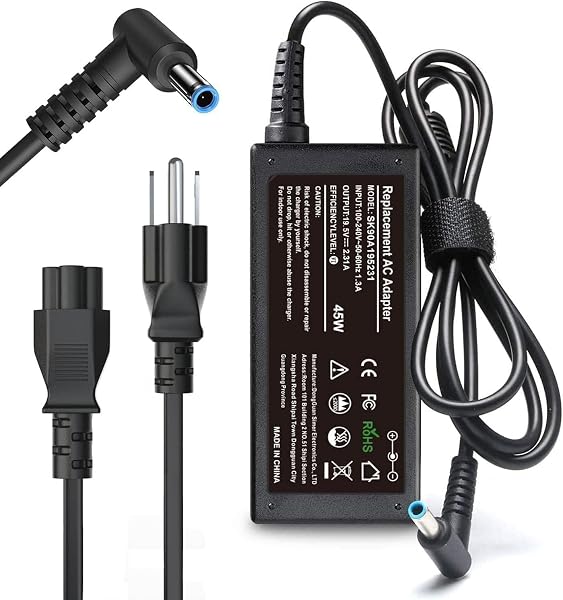 45W Laptop Charger for HP Laptop Computer,19.5V 2.31A Smart Blue Tip Power…
