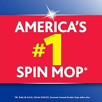 O-Cedar EasyWring Microfiber Spin Mop & Bucket Floor Cleaning System + 2 Extra Refills, Red/Gray