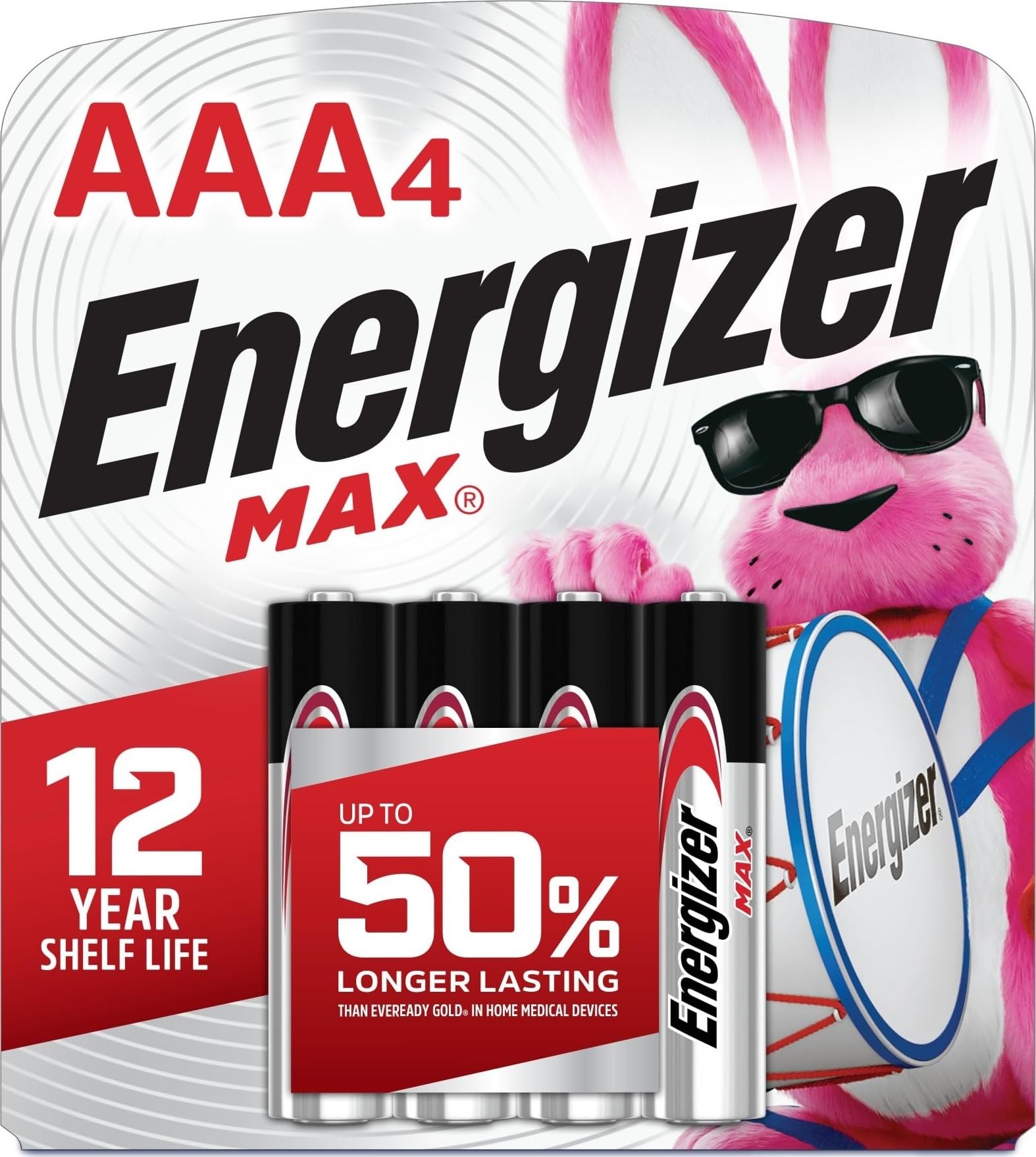 4-Pack Energizer MAX AAA Alkaline Batteries