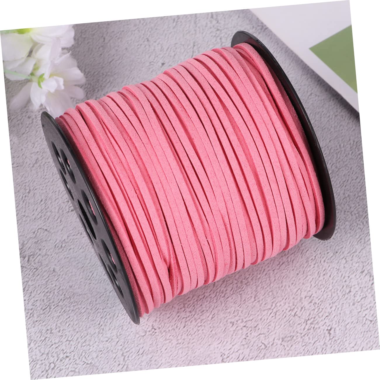 LALAFINA 3rotoli Filo Faux Suede Per Creazioni Di Cordoncino Per Braccialetti e Collane Adatto Per Decorazioni Giocattoli e Moda Rosa Scuro
