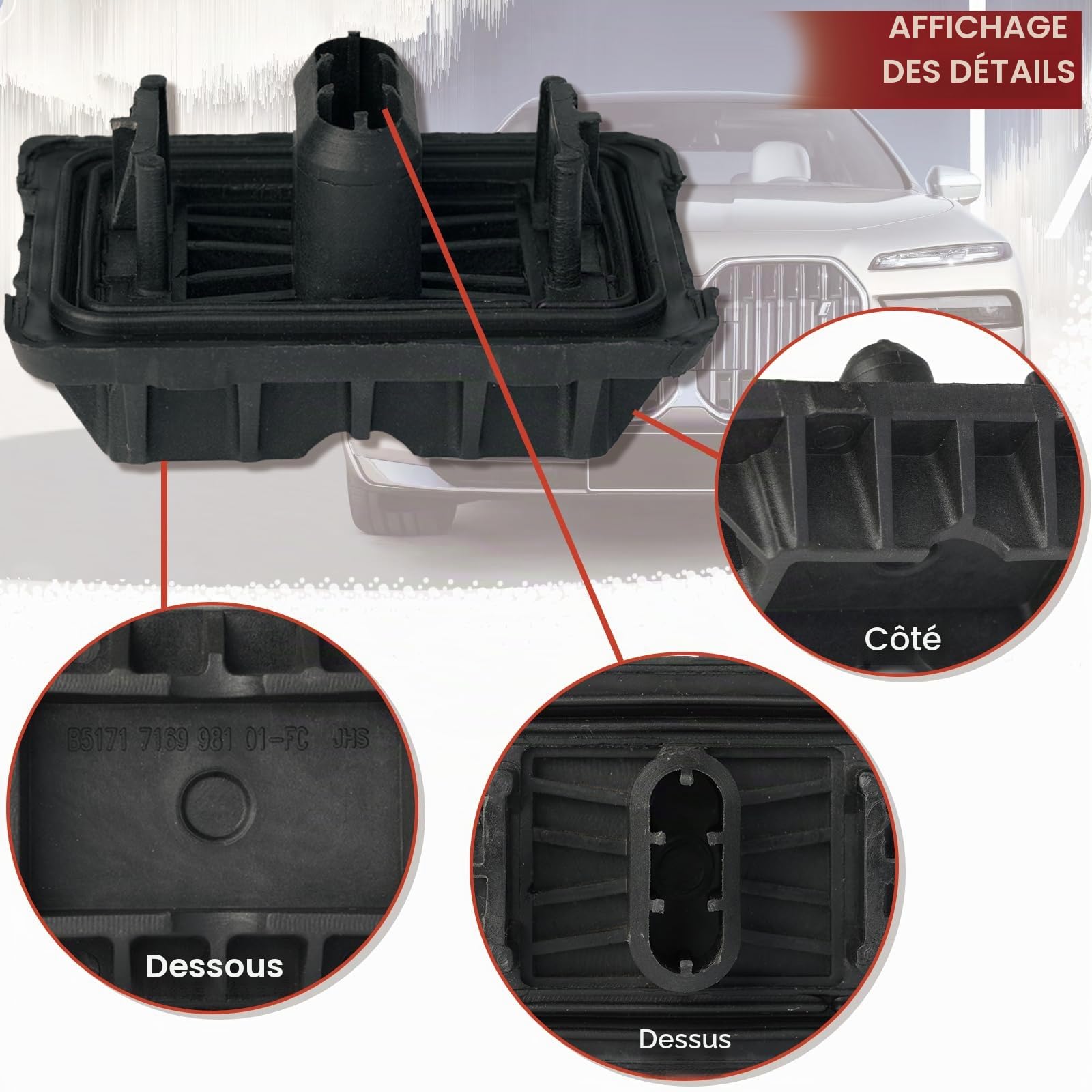 4 pièces de levier de levage avant et arrière 51717169981 pour BMW 1 2 3 4 6 Series F20 F21 F30 F31 F32 F33 F34 MINI 2270017 48415 (4 pièces)