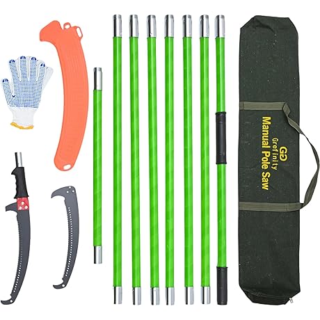 21 Foot Pole Saw : Lightweight and Extendable For High Branch Trimming
