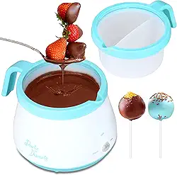 Panela para derreter doces e chocolate com 2 panelas, derrete chocolate doce em alguns minutos, ideal para bolos, bolos, bolos, 2,5 xícaras, água-marinha