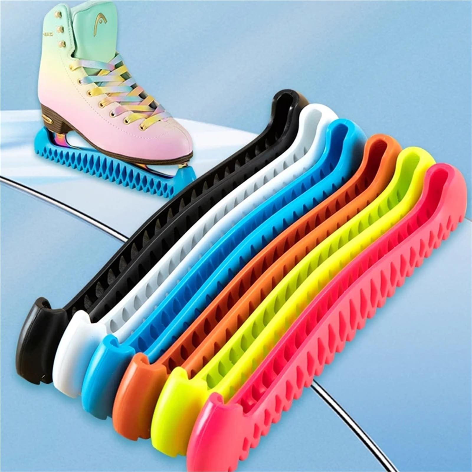 Protege Lame Patin a Glace 1 Paire de Couvre-Lames Patins à Glace réglables en TPU for Protection Lame