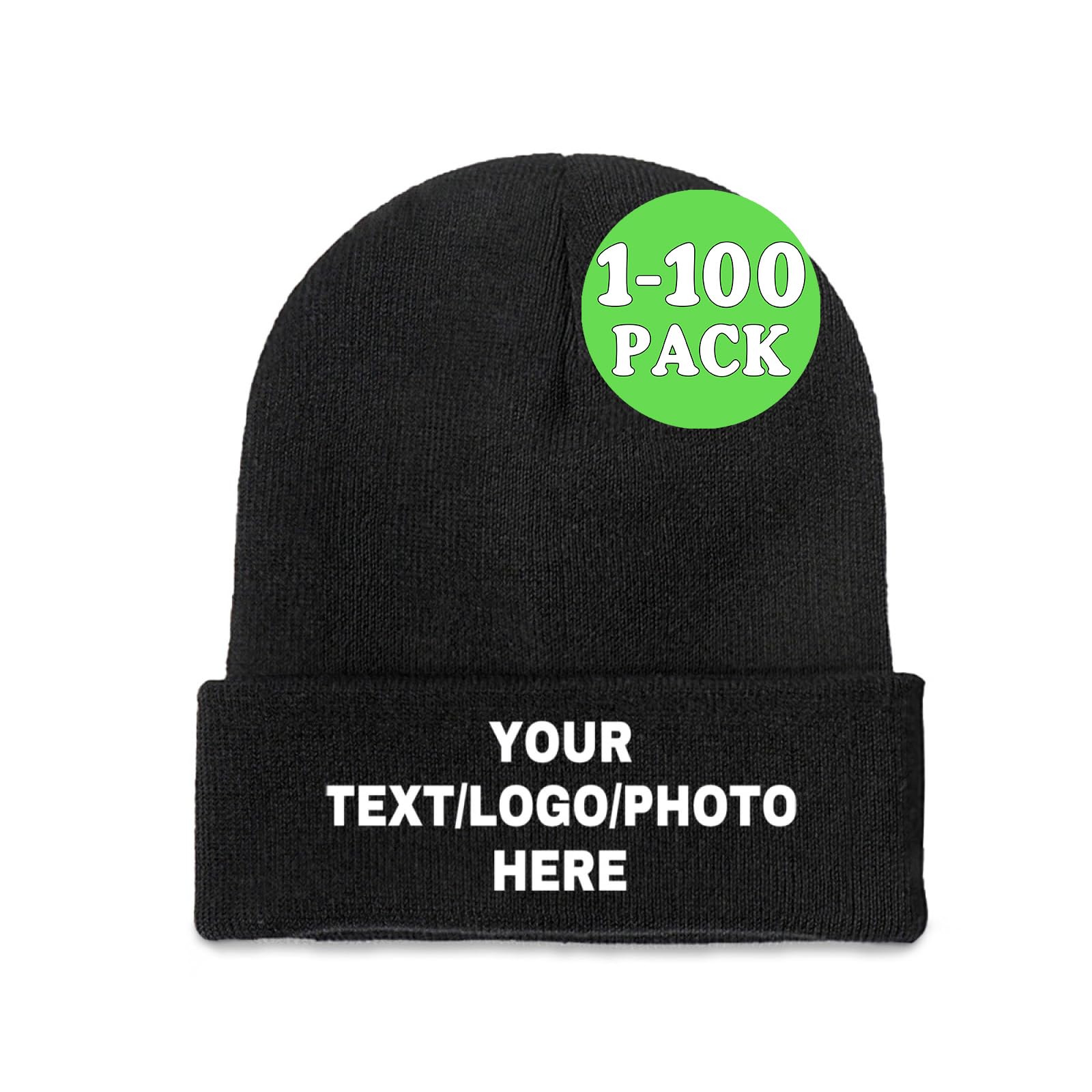 Custom Beanie Design Your Own Logo/Text/Photo Custom Winter Hat for Men & Women Personalized Skull Cap Hat