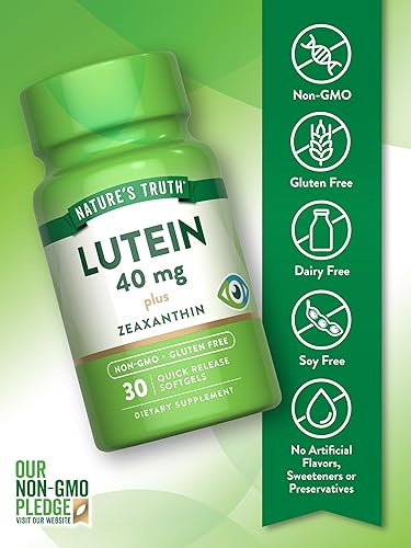 Miniatura 3 de Nature's Truth Suplemento de luteína y zeaxantina | 40 mg | 30 cápsulas blandas | Sin OMG y sin gluten