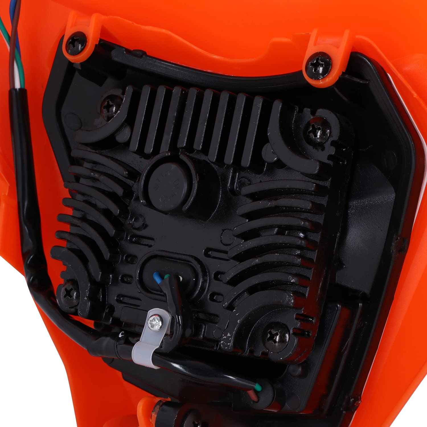 JFG RACING Faro Anteriore Universale Motocross,Mascherina Moto con Faro per la maggior parte delle SX SXF EXC EXCF Motocross Enduro Supermoto-Arancione