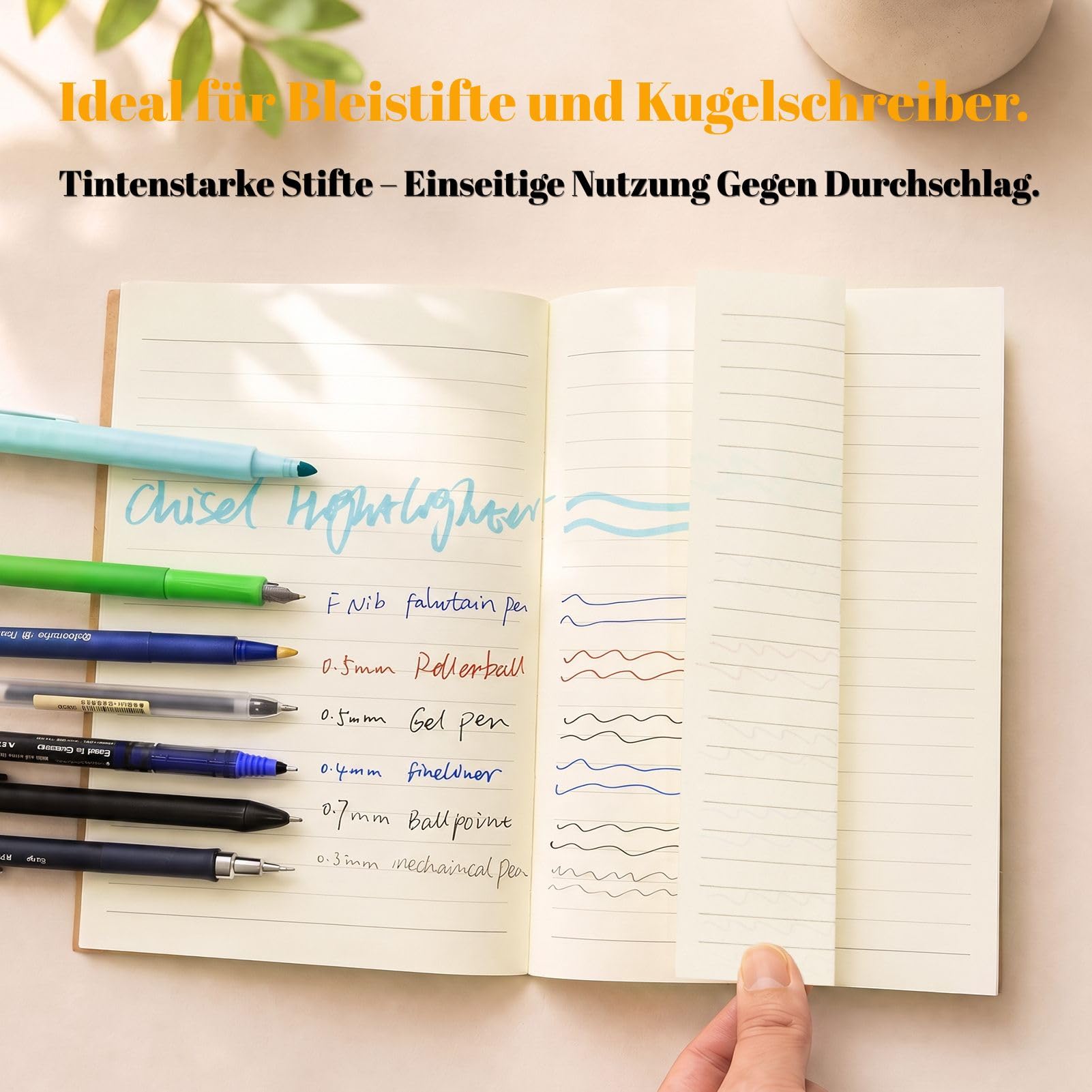 VEESUN Notizbuch A5 Liniert 50er Set Notizheft 30 Blatt Notizblock