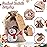 Homum 25 Pcs Christmas Burlap Gift Bags with Drawstring and Tags - 4x6 Inch Tiny Small Gift Bags for Xmas Candy and Christmas Supplies