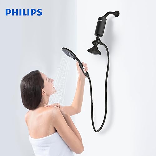 Miniatura 8 de PHILIPS Filtro de ducha AWP1775BK37, suavizador de agua para agua dura, filtración de ducha con doble malla, reduce cloroimpurezassedimentos de