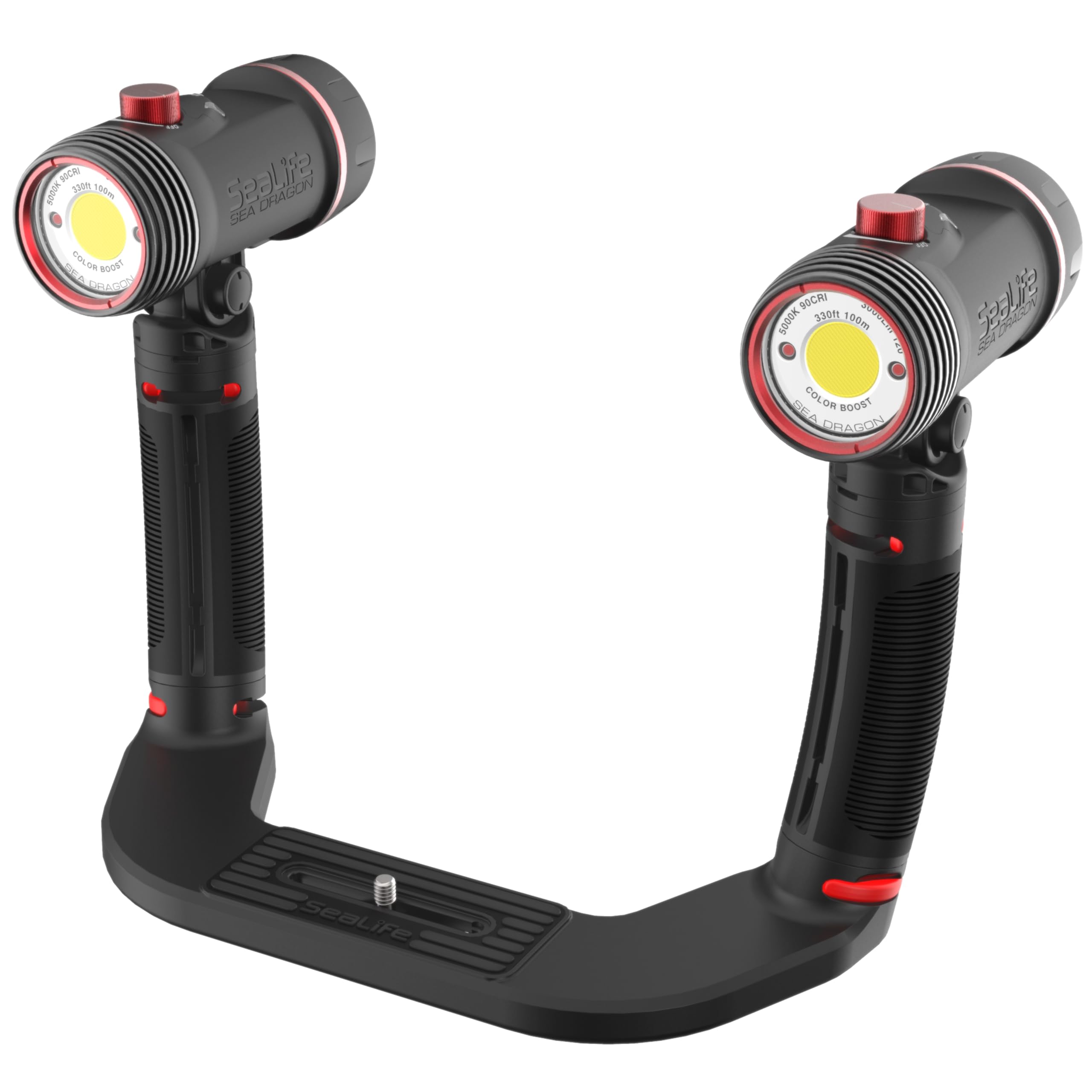 Sea Dragon Duo 6000F Color Boost Set for Underwater Photos and Video, Two Powerful 3000 Lumen Lights, Adjust Color Temperature and Brightness Control