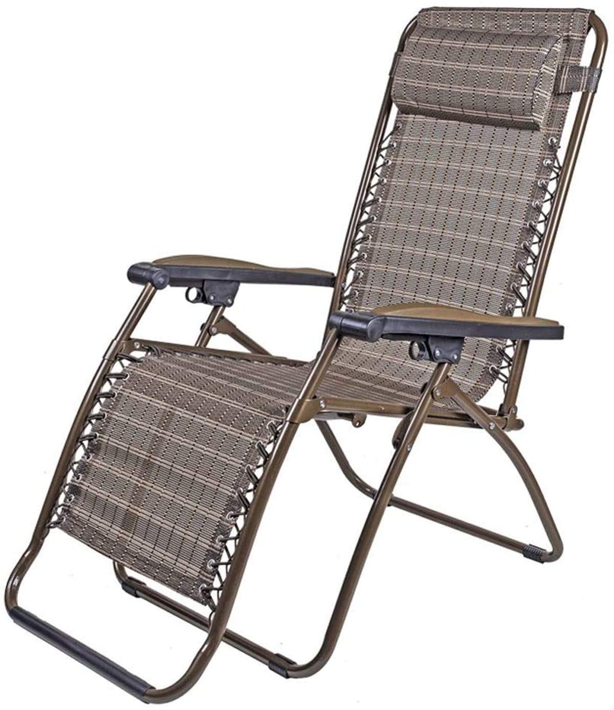 Fauteuil relax de jardin haut de gamme en acier et toile respirante
