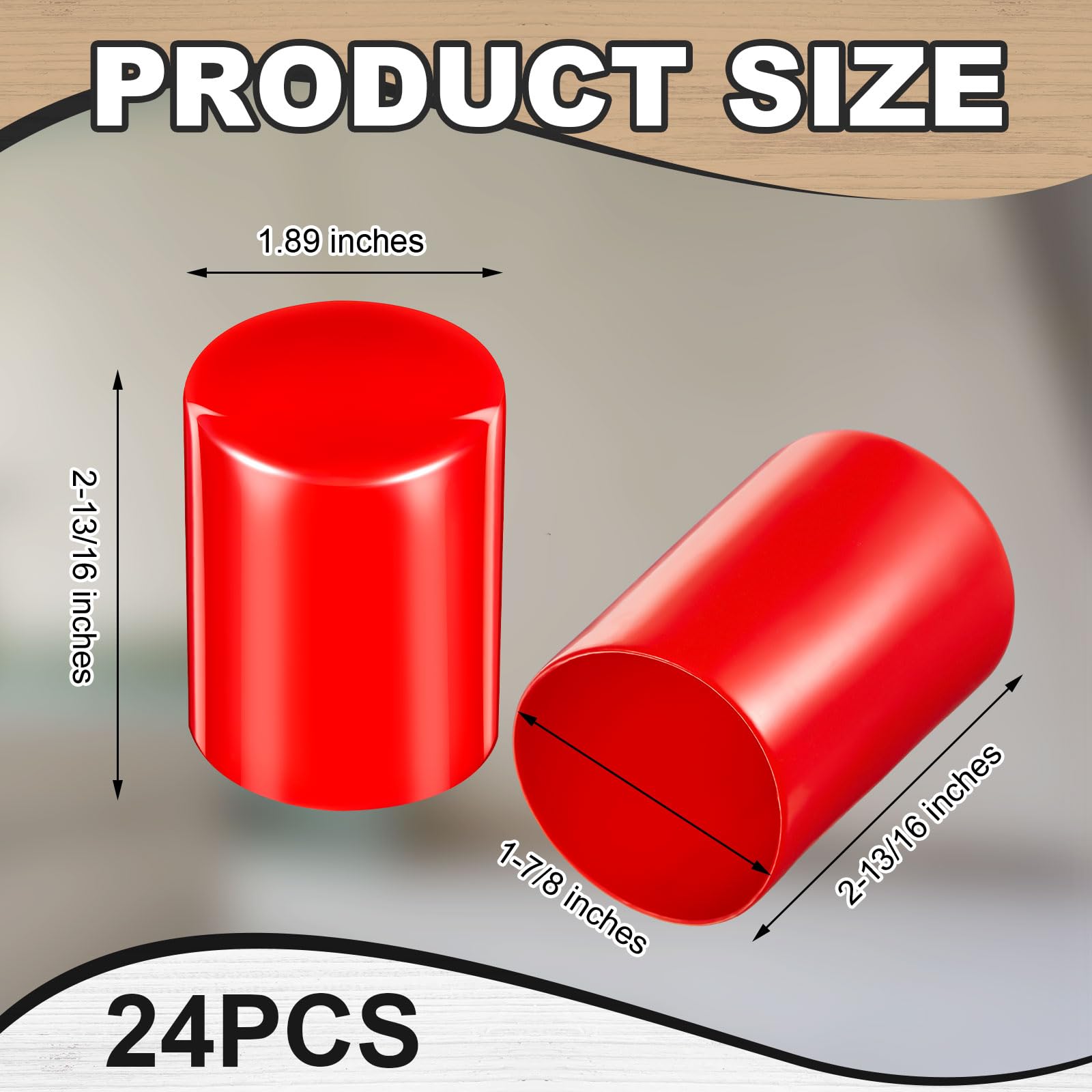 Pushglossy 24 Pcs Red Fire Sprinkler Head Protector - Paint Protection Cover for Recessed Sprinkler Heads