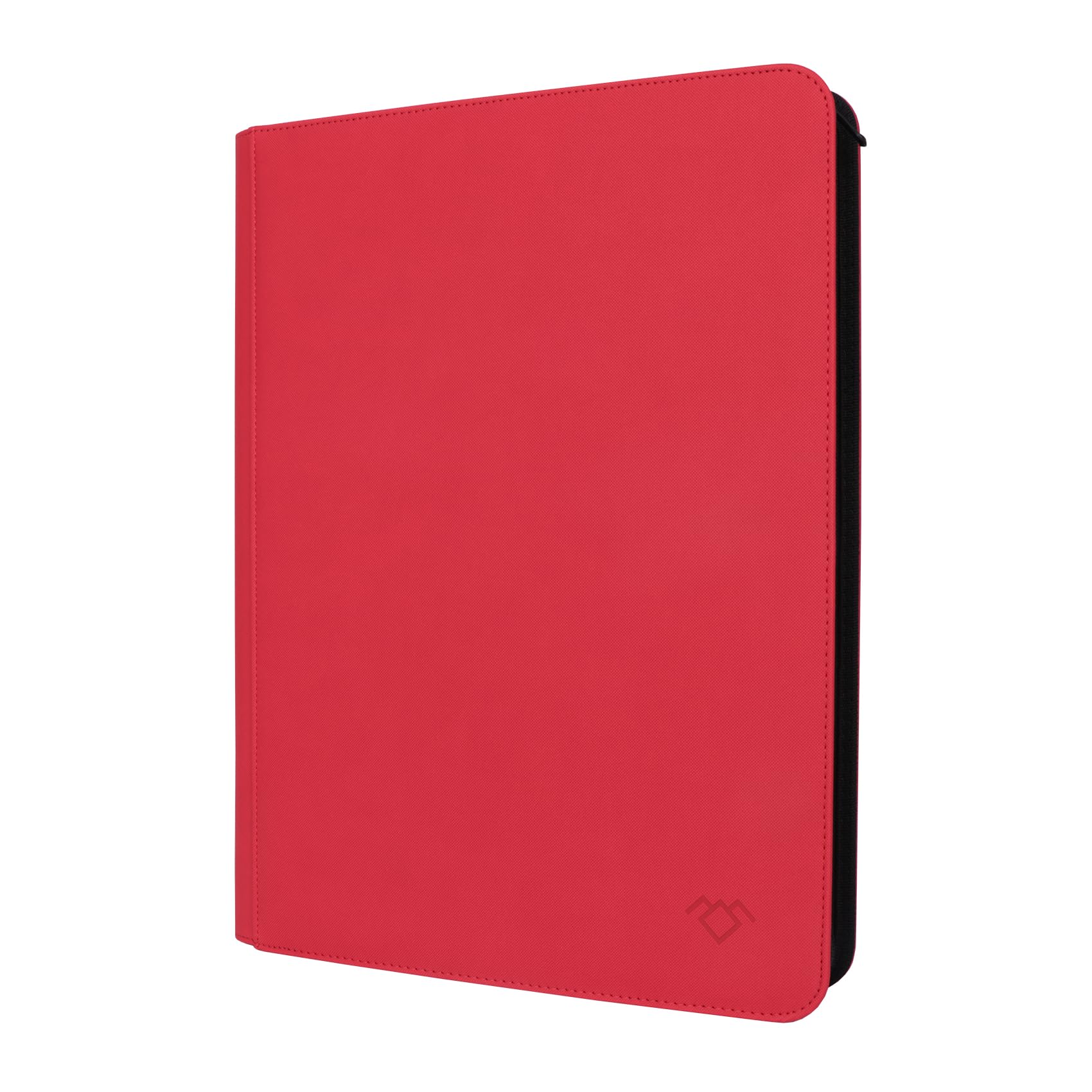 GrinOwl 16 Pocket Card Binder, Fits 1216 Trading Cards 1000+ Pockets Ringless Trading Card Album Folder for TCG (Red)
