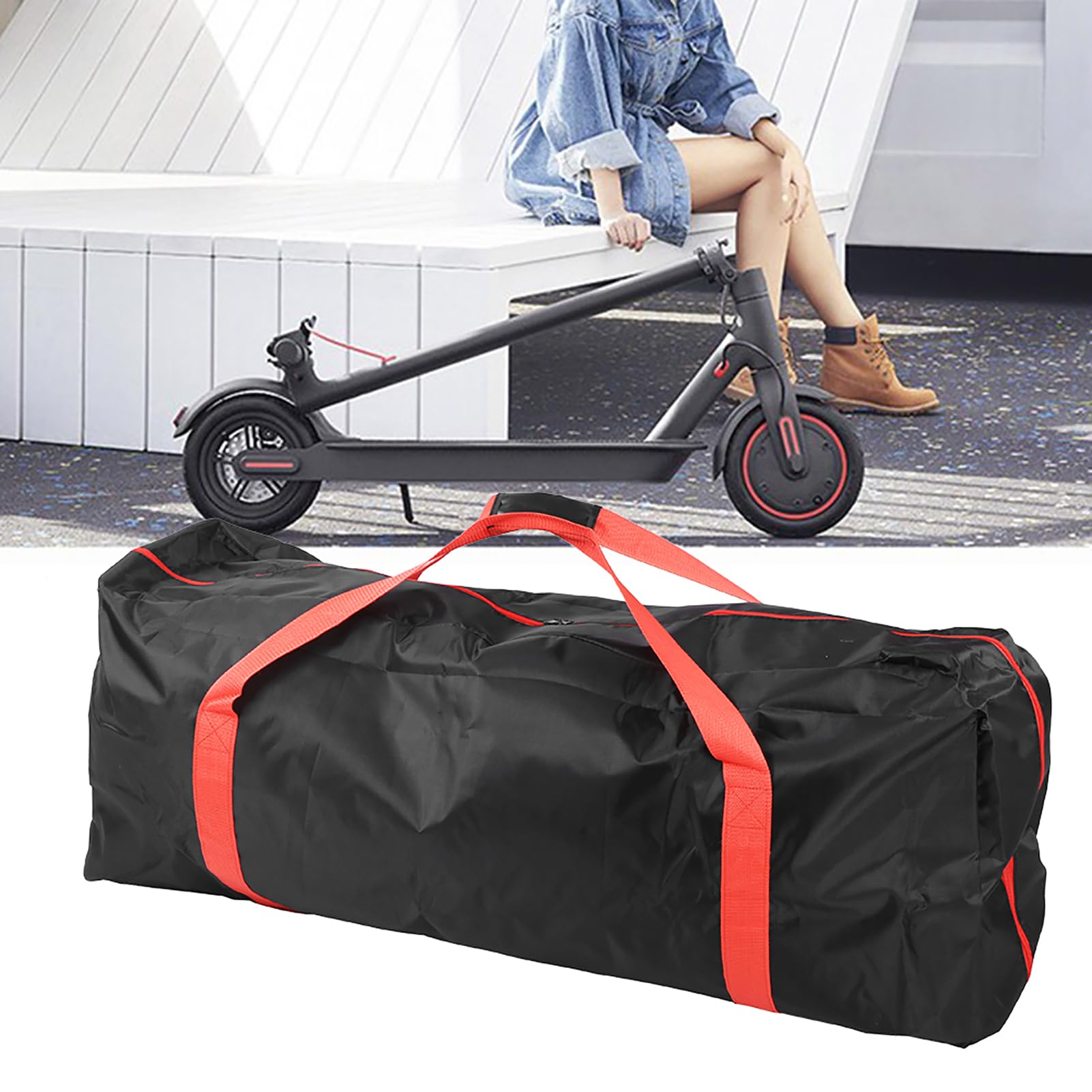 M365 Scooter Borsa Portaoggetti Portatile, Tela Impermeabile Pieghevole Borsa da Trasporto Resistente Borsa A Tracolla Maniglia Accessori Veicolo, per Xiaomi Mijia M365 Scooter Elettrico
