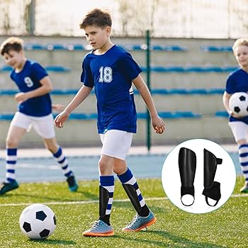 Football Shin Pads | Impact Protection Kids Shin Pads | Non Slip Double Adjustable Straps Soccer Shin Guards Boys Girls | Glitter Rainbow Shin Guards