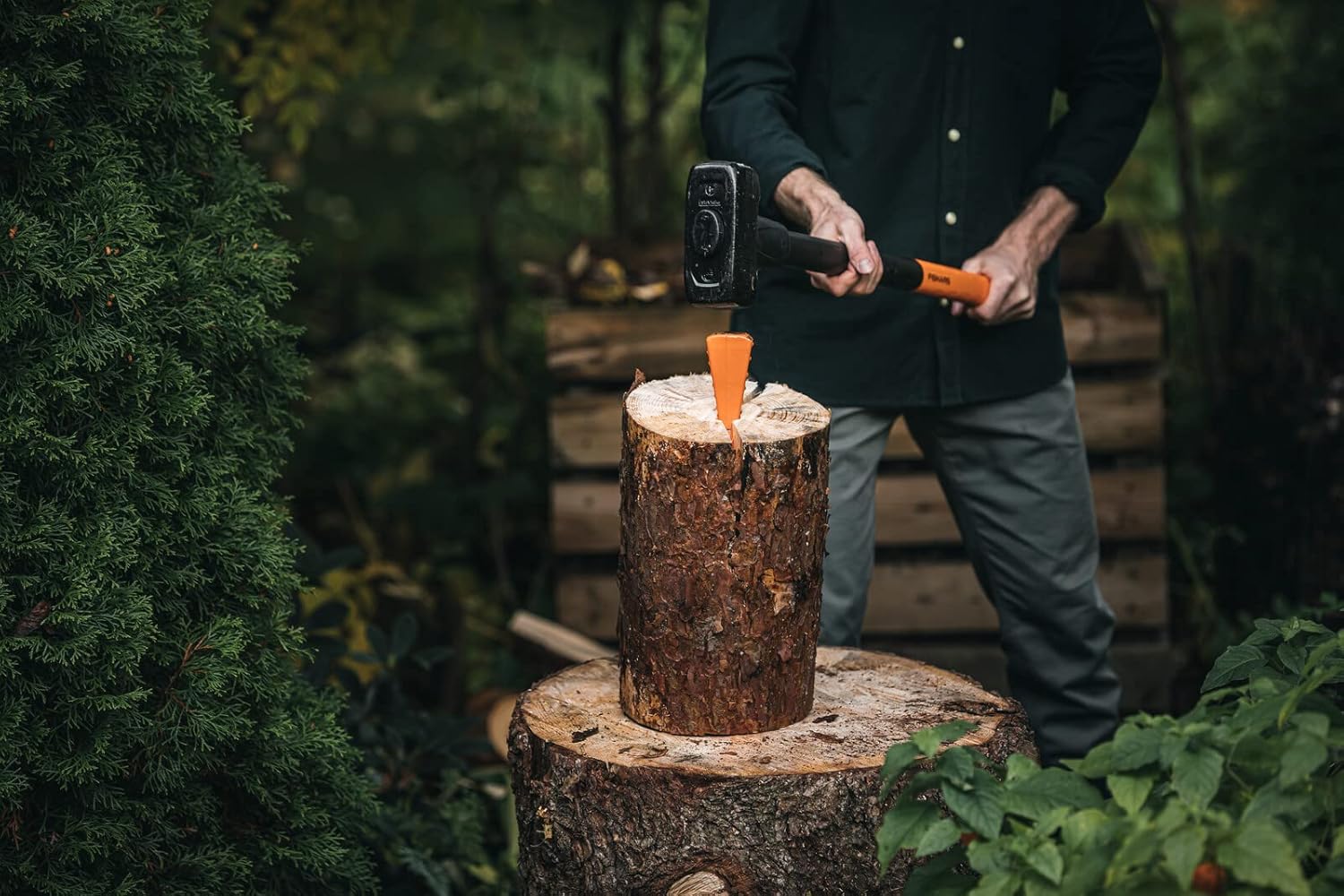 Fiskars Vorschlaghammer, Gewicht: 6,13 kg, Karbonstahl (geschmiedet), Schwarz/Orange, XXL, 1001618 Voschlaghammer XXL*