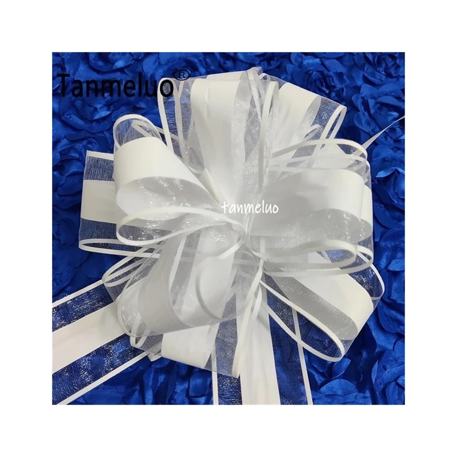10 Pezzi di Filato Neve, Fiocco da Tirare, for Auto Grande, for, Compleanno, Festival, Regalo, Decorazione, Nastro, Matrimonio, Fiore per Casa(White)