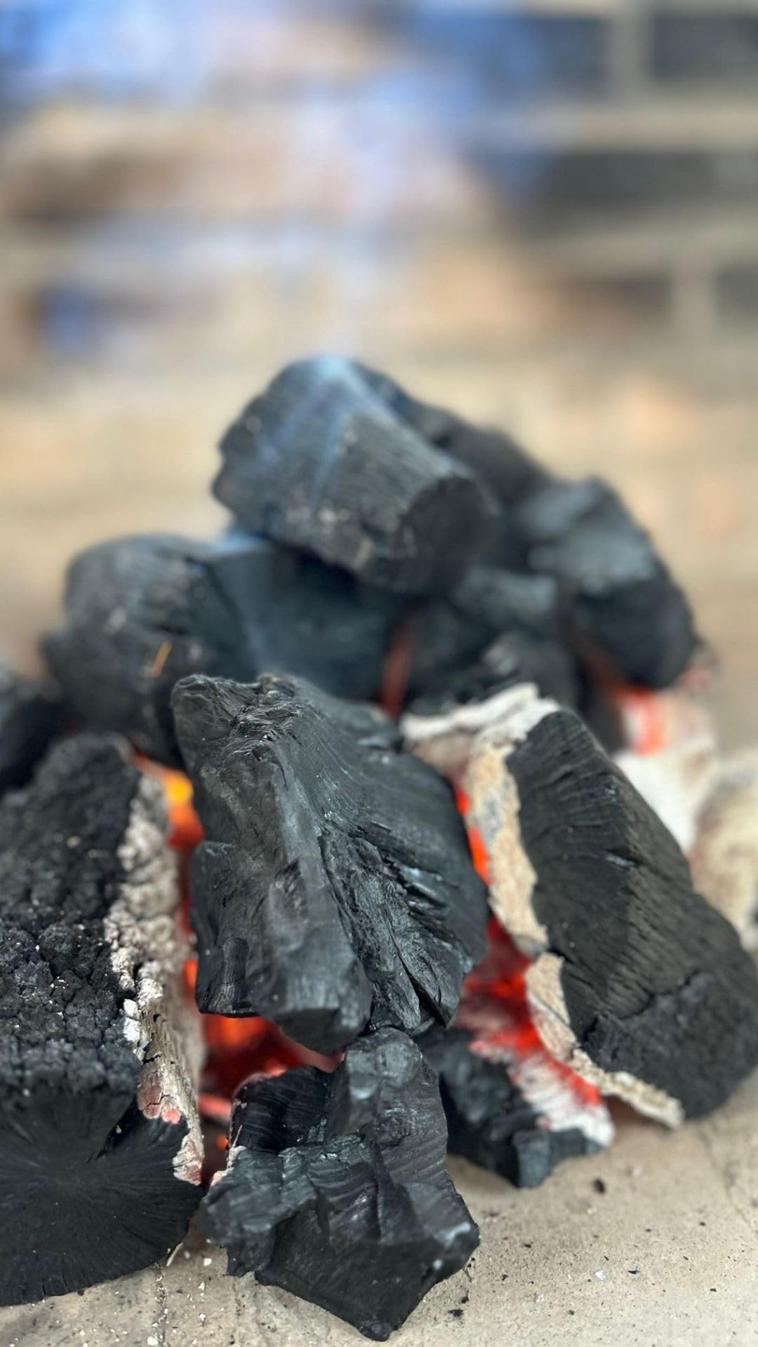 Carbon Vegetal Barbacoa Carbon Barbacoa Carbón 100% Sin Humo Ni Aditivos Carbón Vegetal De Encina Premium Ideal Sin Humo Barbacoa Restaurantes Barbacoas Familiares o Asadores Ecologico Saco de 3KgApx