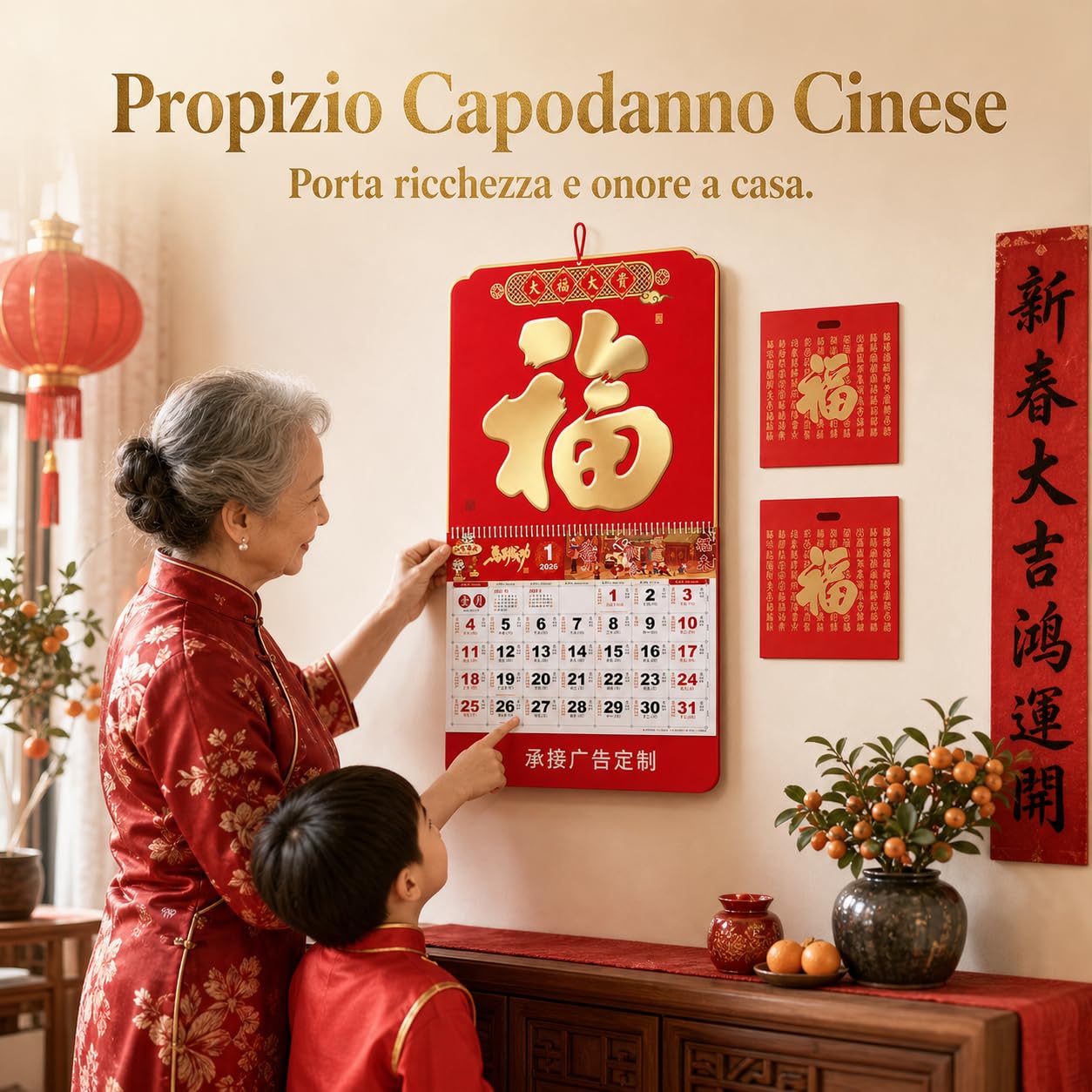 Calendario da Parete 2026 Capodanno, style to 3