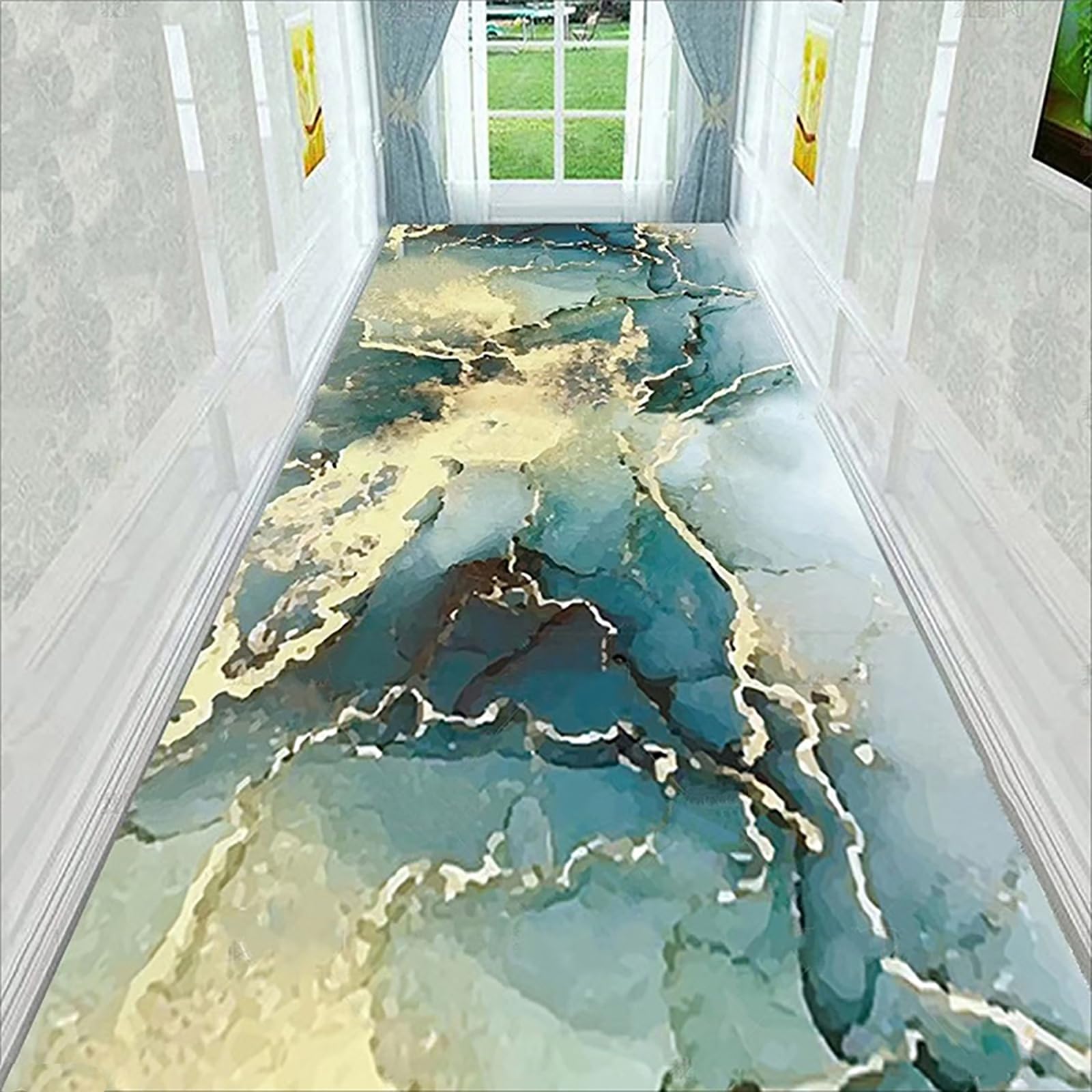 Alfombra de pasillo contra suelos mojados que atrapa toda la suciedad