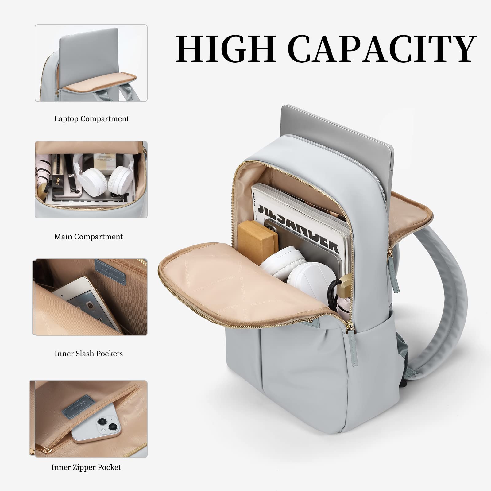 GOLF SUPAGS Zaino per Laptop per Donna Zaino Casual da Lavoro Viaggio per Insegnante Dottore Infermiera Borsa per Laptop