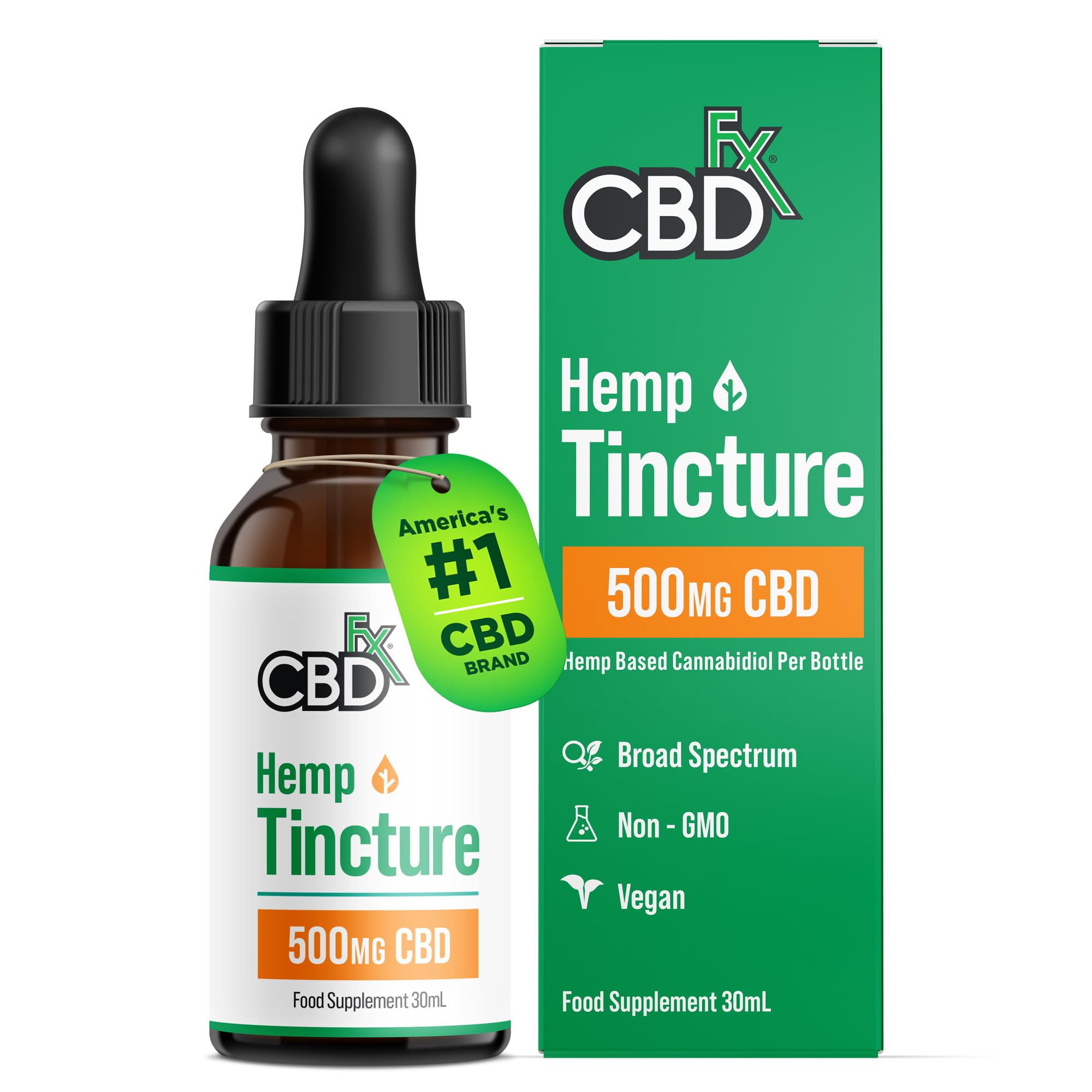 CBDfx 500mg CBD High Strength CBD Oil, Improved Purity, All