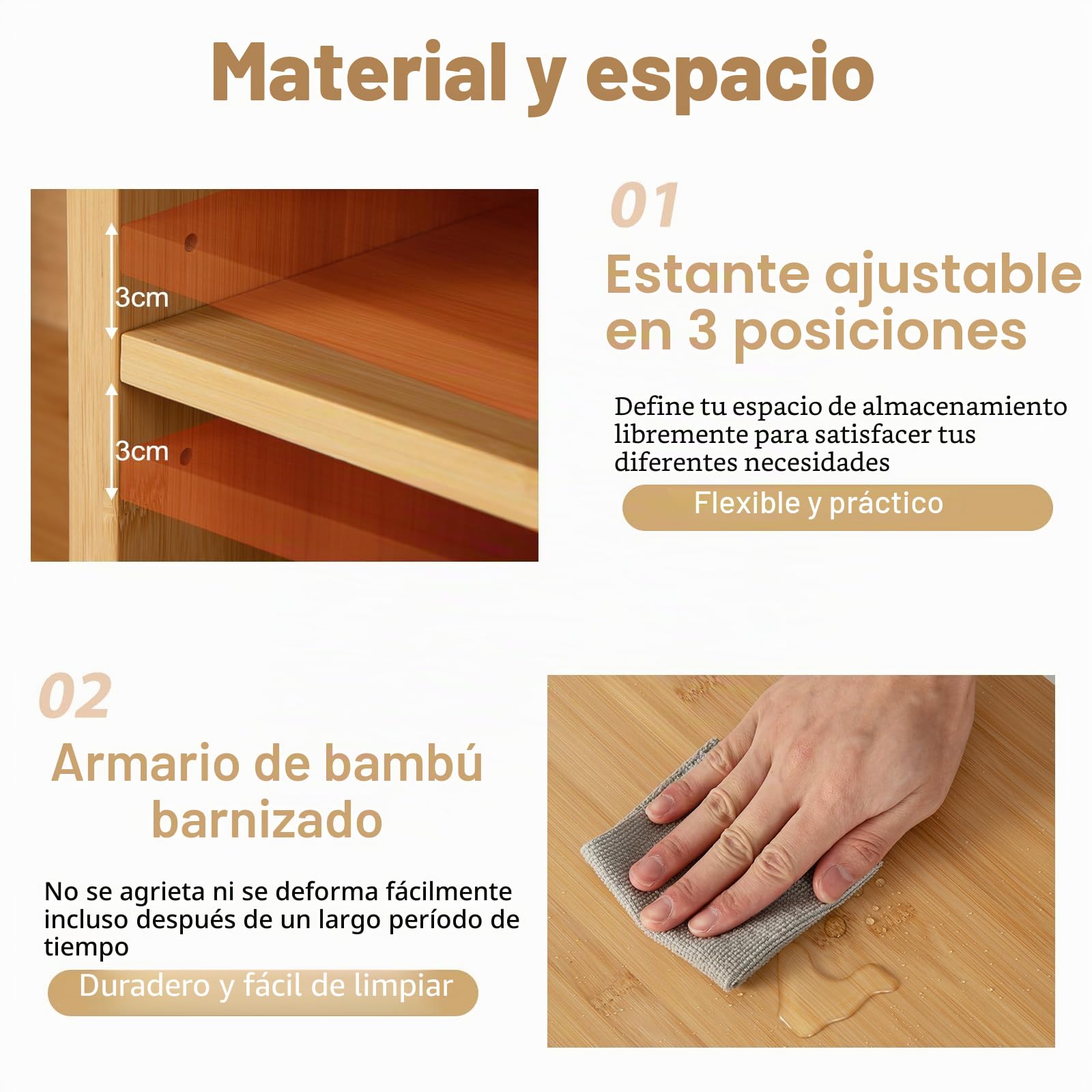 KOMFOTTEU Mueble de TV de Bambú, Soporte para TV con Puertas Deslizantes de Ratán y de Cristal, Centro de Entretenimiento con Estante Ajustable, para TV de hasta 55", 120,5 x 31 x 45,5 cm