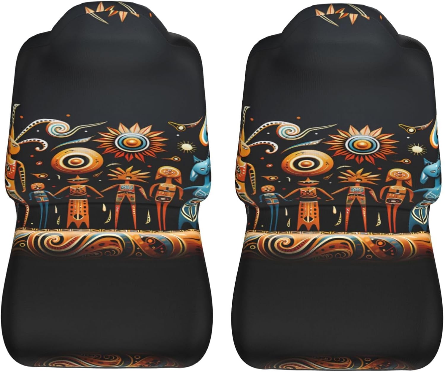 Universal Primitive Totem Printed car seat Covers are Suitable for Most Seats in Trucks, Vans, and Other Similar Vehicles.