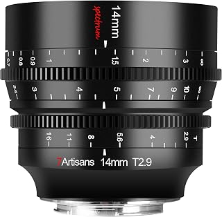 7artisans 14mm T2.9 Full-Frame Cine Lens: 114° Ultra-Wide, 270° Focus Stroke for Nikon Z, Canon RF, Sony E-Mounts