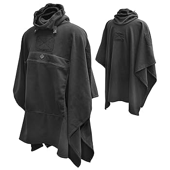 Amazon.co.jp: ハザード4 Fleece Poncho Black : ファッション