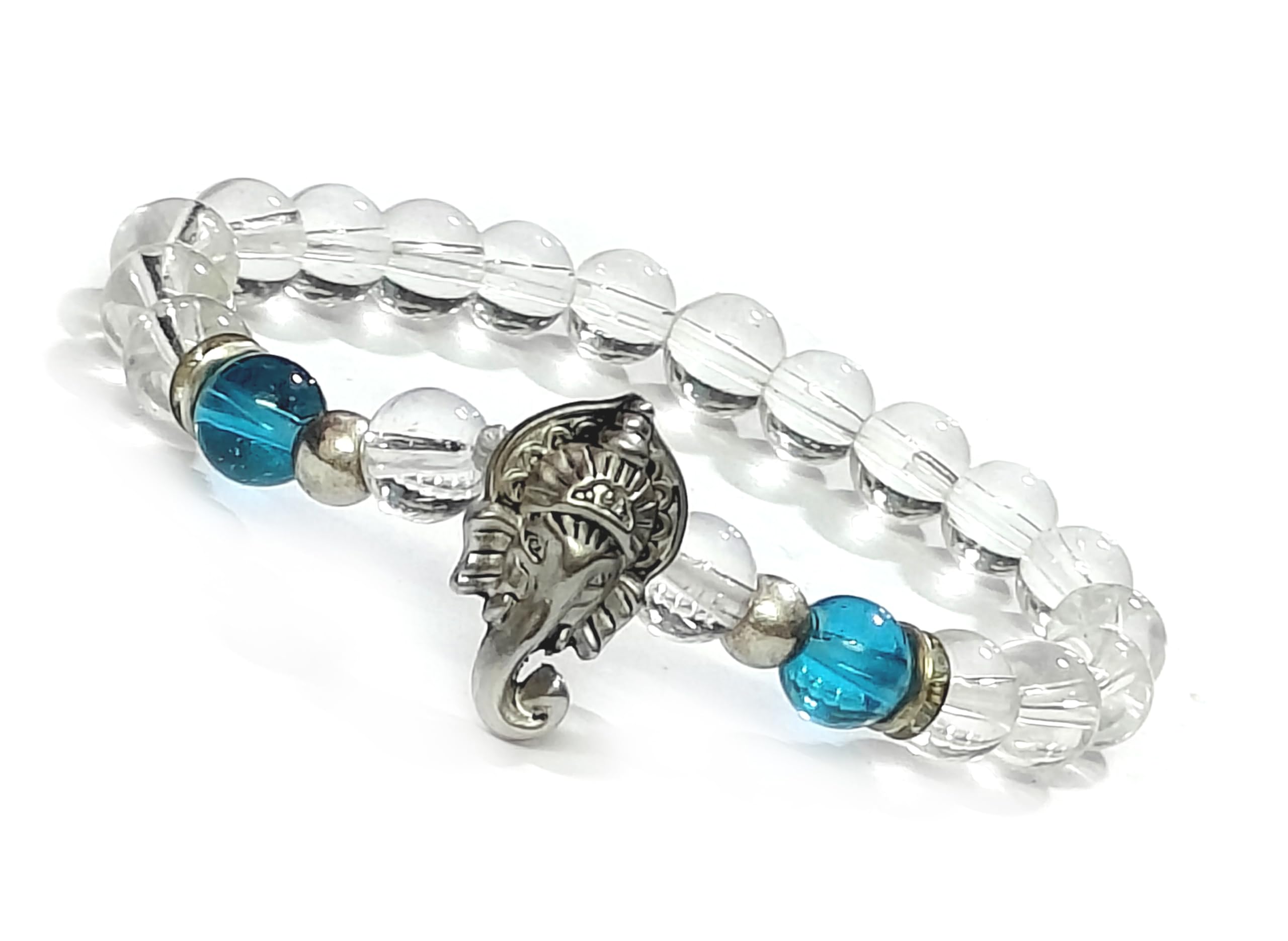 ASTROGHAR God Ganesha Shri Ganesh Ganesh Ji White Crystal Bracelet For Men And Women (B0CQM46QFM) Amazon Price History, Amazon Price Tracker