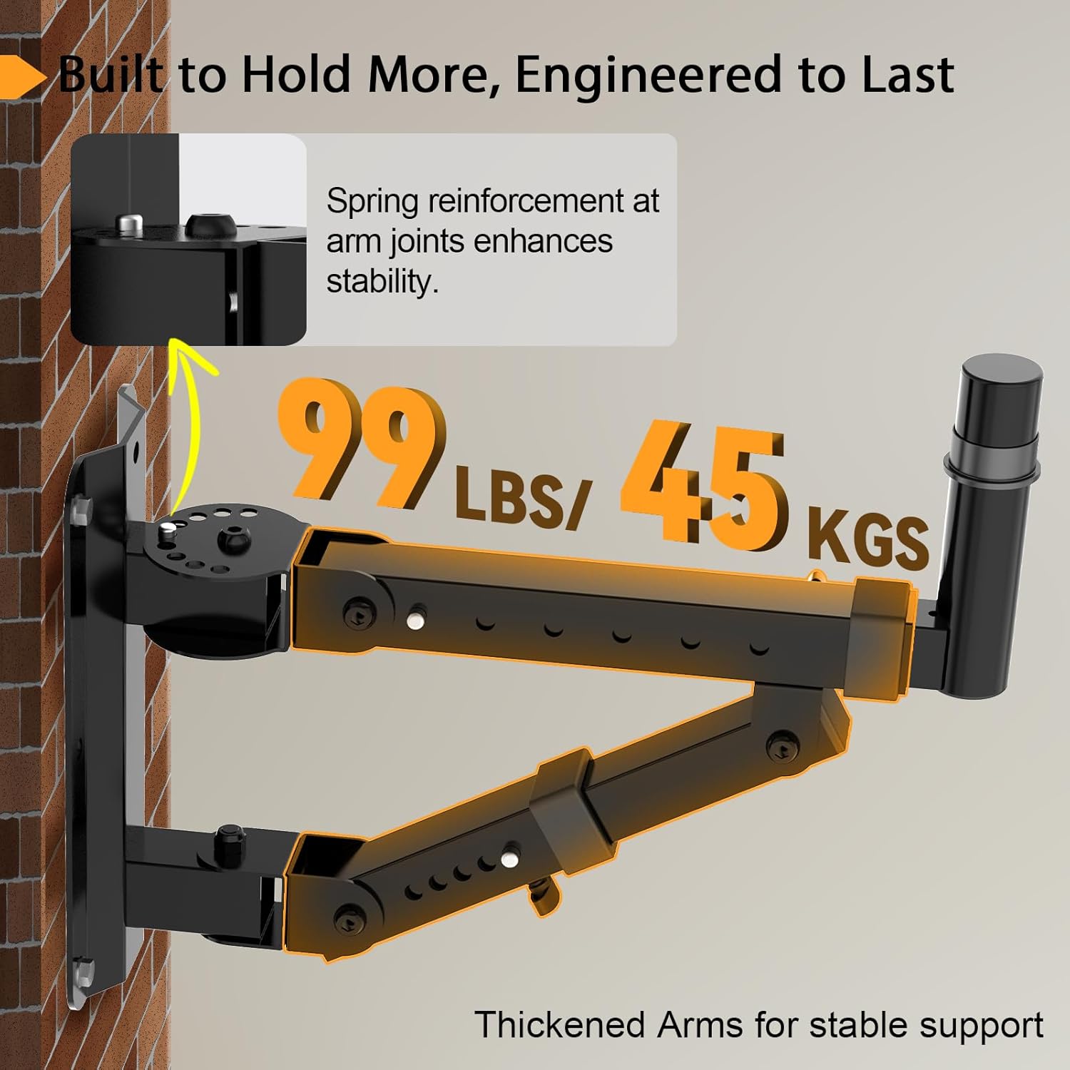 Set of 2 Speaker Wall Mounts Heavy Duty PA Wall Speaker Mounting Brackets with 180° Swivel and 20° Tilt Adjustable, 35mm Pole Mount