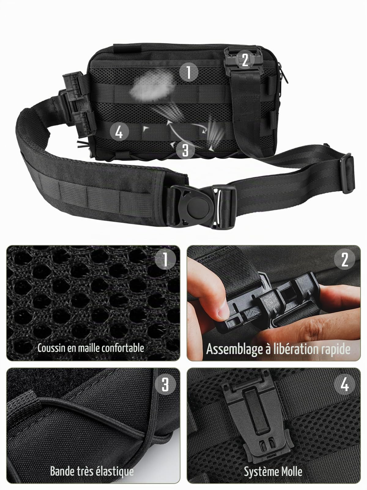 TACTICAL_GEEK L3, Sac à bandoulière