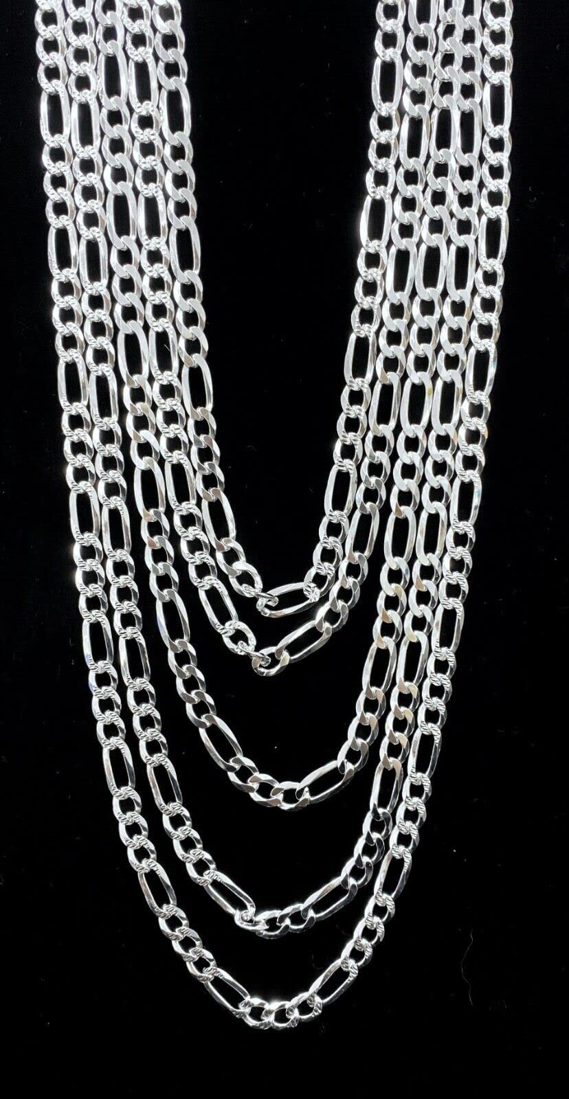 silver ネックレス　925 ITALY 925 Sterling Silver Italian Italy Rope Chain Necklace 7mm 22