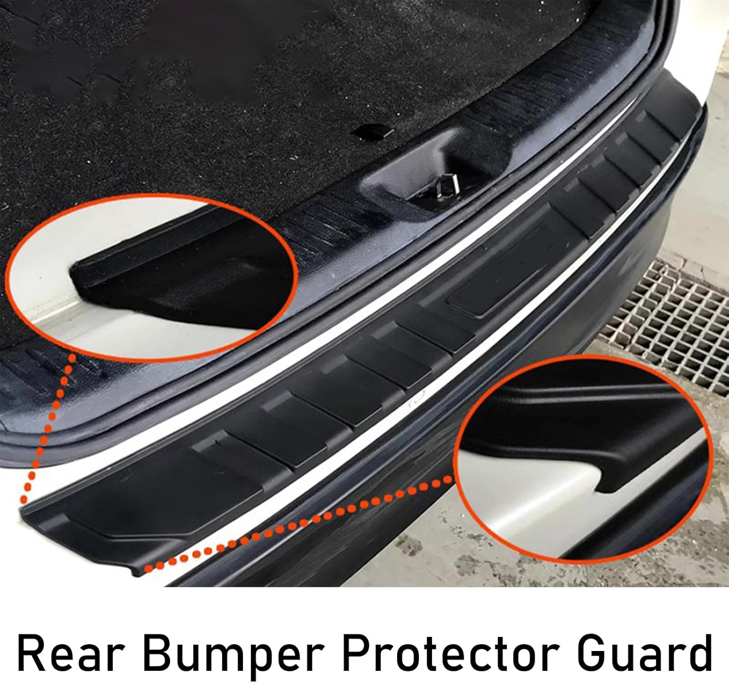 Rear Bumper Protector for Toyota Highlander 2015 2016 2017 2018 2019 2020 PP Material Trunk Outside Door Sill Protector Cover