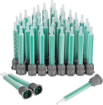50 Pieces 3.5 Inch Epoxy Mixing Nozzle Tip, Static Mixing Nozzle | Adhesive Cartridges Tip for AB Two-Component Cartridges 50ml/1.7oz16-Element, 11 & 21 ratios